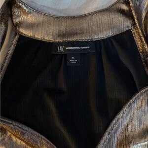 INC Metallic Gold blouse